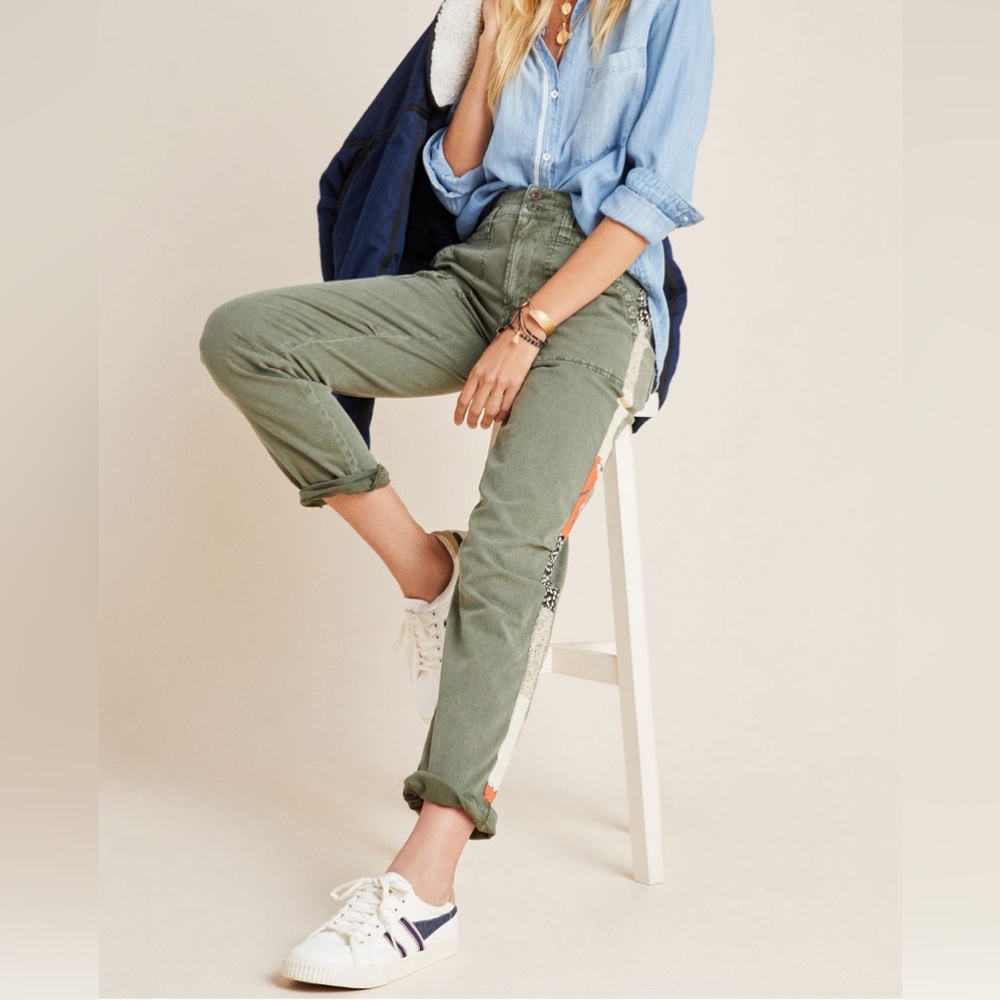 Anthropologie Wanderer Side-Striped Cargo Pants